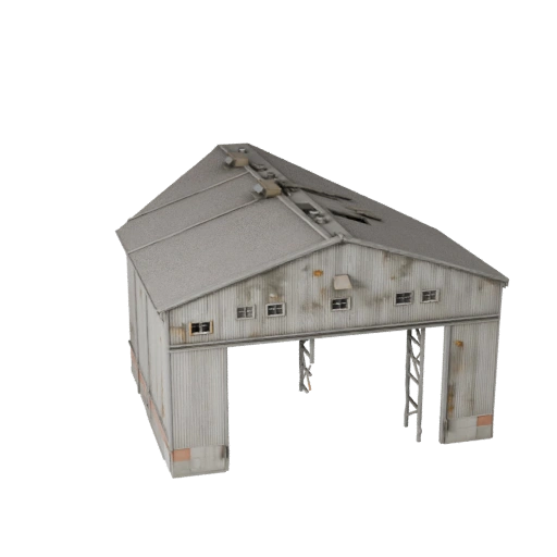 Modello 3D di Hangare per Aeroplani High Poly per Archviz per Architettura