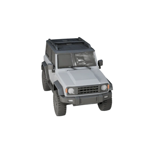 Низкополигональный внедорожник для утилитарных целей 3D модель для игр Unity и Unreal