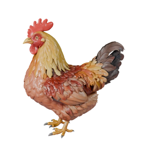 نموذج دجاج ثلاثي الأبعاد لـ Unity - أصل جاهز للألعاب، FBX | مجاني بدون حقوق ملكية