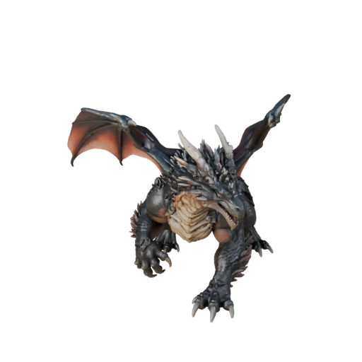 Костяной дракон 3D модель для Blender - PBR ресурс с текстурами