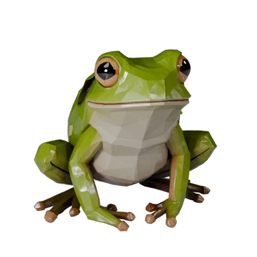 Низкополигональная 3D модель древесной лягушки - игровой ассет для Unity с FBX | PBR