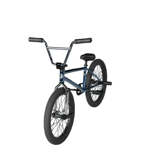 3D-модель BMX-велосипеда, вид в три четверти в студии, готовый для Blender актив транспортного средства с балансом рамы, масш