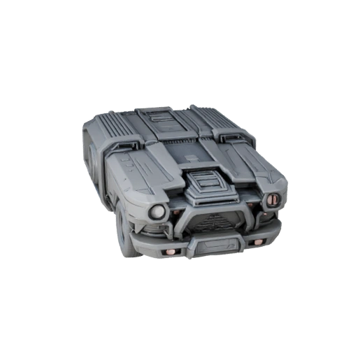 Печатная модель грузовика в стиле Sci-Fi STL для коллекционных предметов и