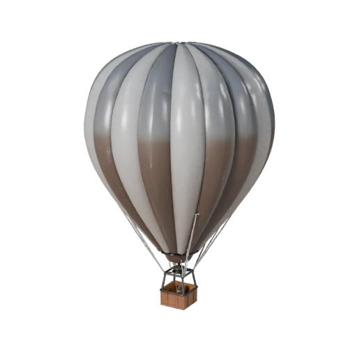 Готовый к игре 3D-модель воздушного шара для использования в реальном времени