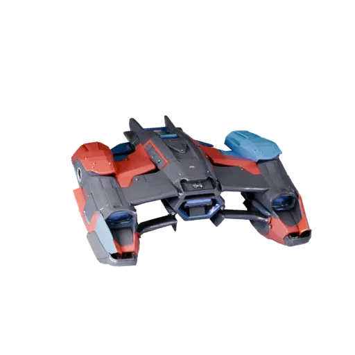 3D-модель Speeder Bike, вид в игровом окне в три четверти, готовый для Unreal Engine актив транспортного средства с футуристи