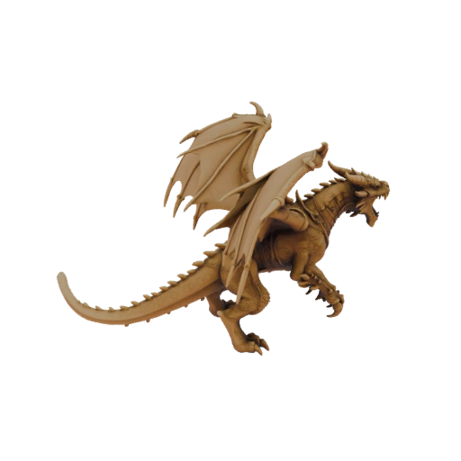 Фэнтези Дикий Дракон Босс Миниатюра STL - Воющий