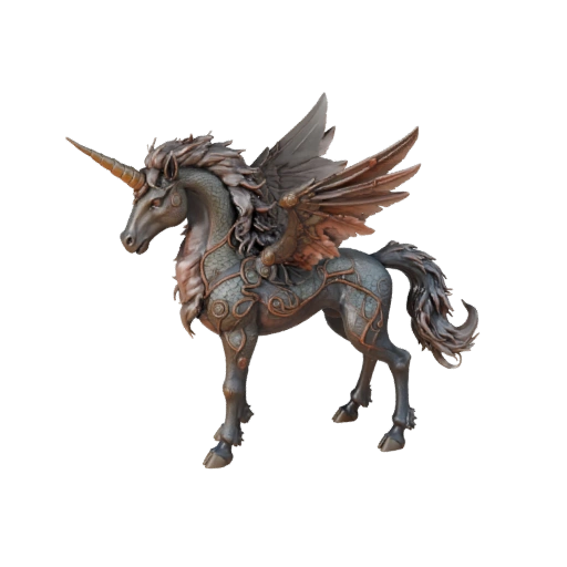 3D модель единорога для Blender - PBR ресурс с текстурами | PBR