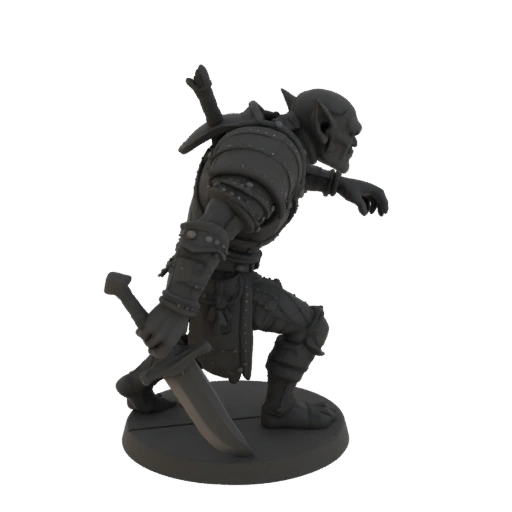 Фэнтези гоблин воин миниатюра STL - Выслеживание
