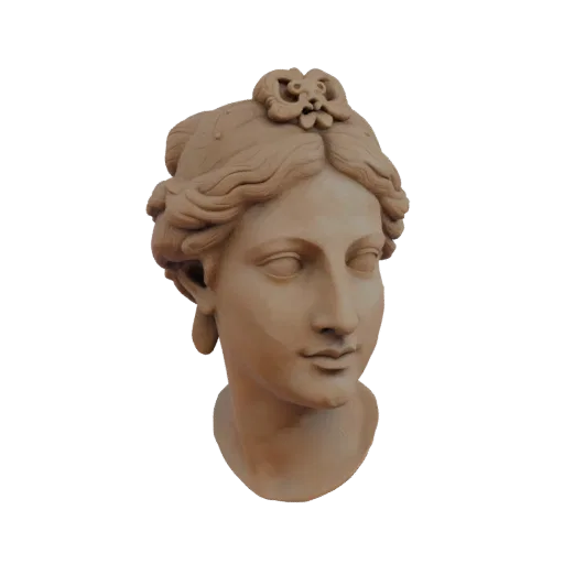 3D модель головы Фемиды, богини правосудия, в классическом стиле