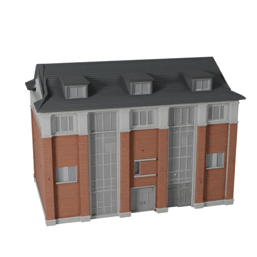 Low Poly Duplex Haus 3D-Modell für Echtzeitspiele und VR