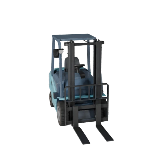 Низкополигональный погрузчик 3D модель для Unity и Unreal PBR Asset