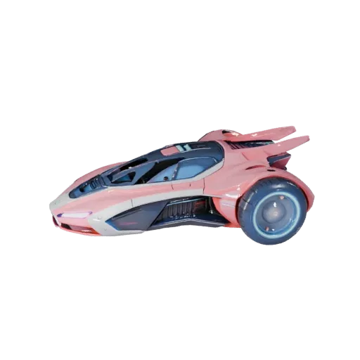 Готовый к использованию в играх автомобиль-ховер 3D модель, трехчетвертной студийный вид, готовый к производству транспортный