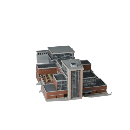Prédio Universitário Estilizado 3D Model - Asset de Jogo