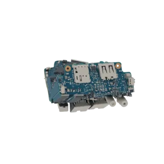 3D-модель платы Banana Pi M2+, показывающая синюю печатную плату с различными разъемами и компонентами.
