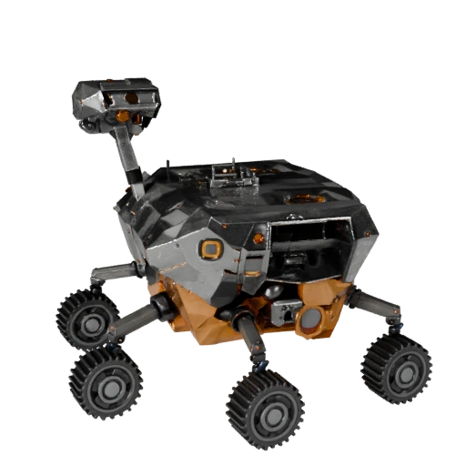 Низкополигональный марсоход 3D модель для Unity и Unreal PBR Asset