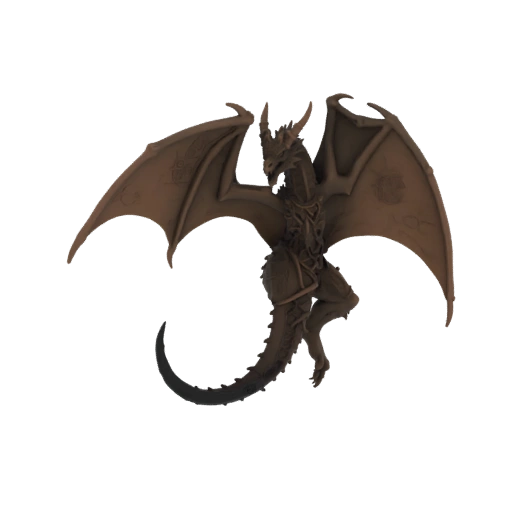 Миниатюра Дракона Босса в стиле Dark Fantasy STL - Размах Крыльев