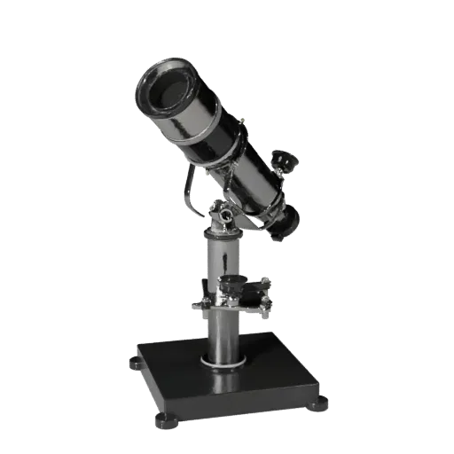 3D модель монтировки обсерватории для класса, вид спереди в три четверти, в окне просмотра Unreal Engine, показывающая детали
