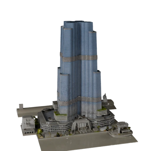 3D модель Бурдж-Халифа для Blender - Рендер-ассет для архитектуры