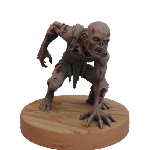 Миниатюра зомби врага в стиле темного фэнтези STL - Рой