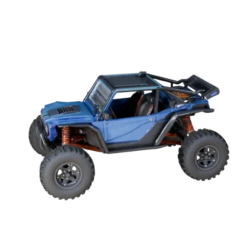 3D-модель внедорожного багги, вид в студии в три четверти, готовый для Blender актив транспортного средства с линиями кузова,