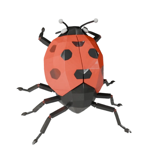 Низкополигональная 3D модель божьей коровки - Игровой ассет для Unity с FBX | Бесплатно