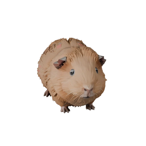 Низкополигональная 3D модель морской свинки - Игровой ассет для Unity с FBX | PBR