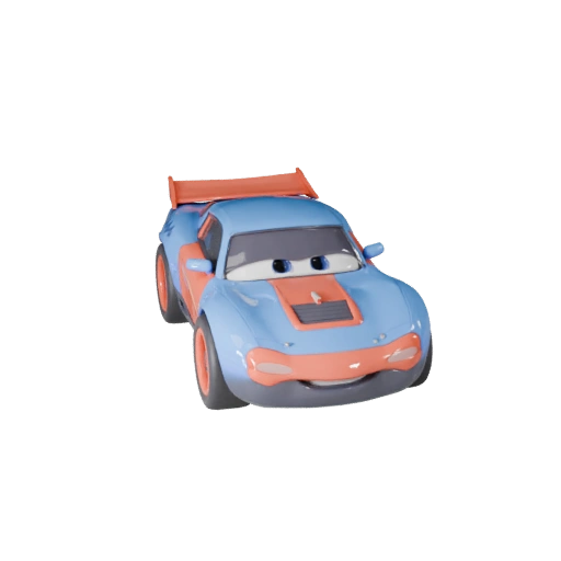 Мультяшный суперкар 3D модель для стилизованных игр, PBR-ресурс (Legacy)