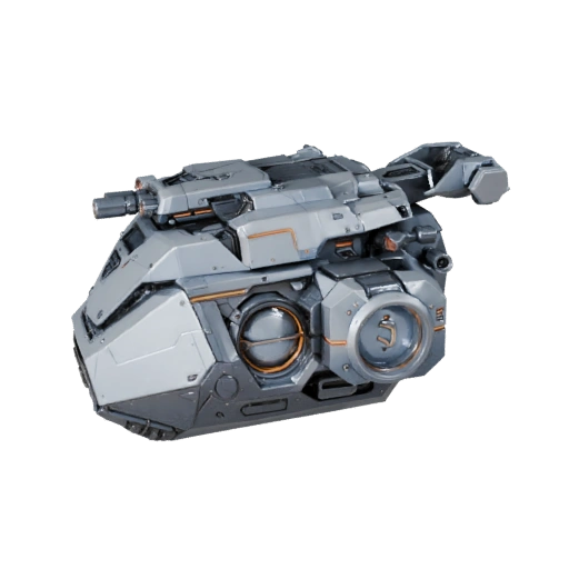 Высокополигональный научно-фантастический танк 3D модель для студийных рендеров - PBR