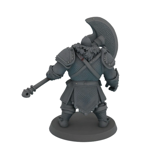 Средневековый варвар миниатюра STL