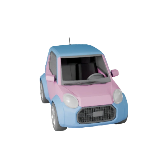 Высокополигональный компактный автомобиль 3D модель для студийных рендеров - PBR (Legacy)