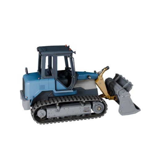 3D модель бульдозера для Blender и игр - PBR ассет