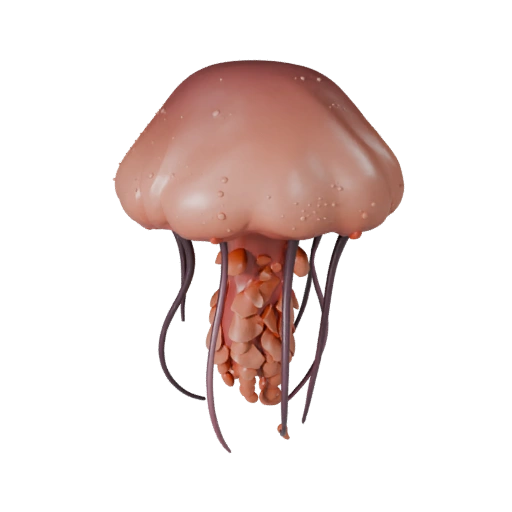 Мультяшная медуза 3D модель - Стилизованный ассет для анимации | PBR