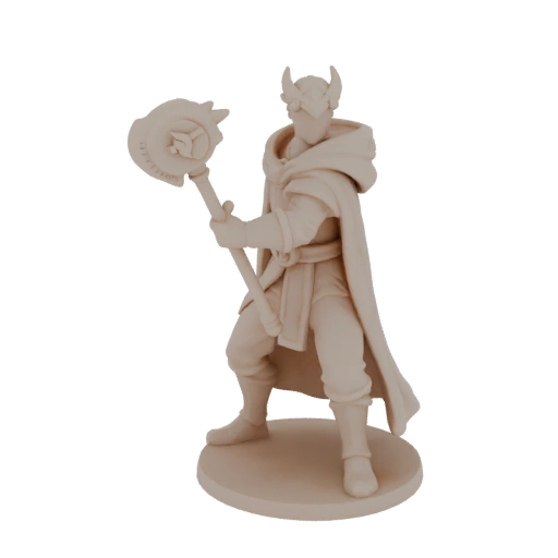 Фэнтези Драконорожденный Клирик Миниатюра STL - Атака