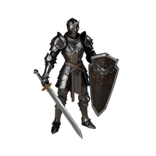 Аниме Закаленный в боях Паладин Модель Персонажа - с ригом