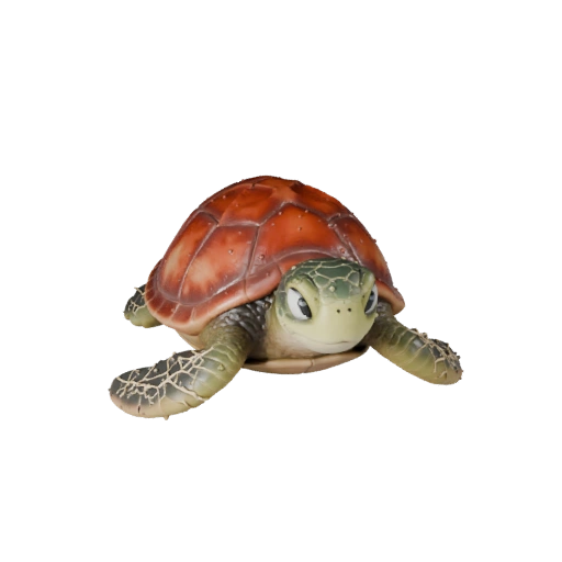 Мультяшная морская черепаха 3D модель - стилизованный ассет для анимации