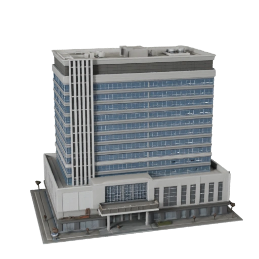 Modelo 3D de Sede Corporativa - Ativo Realista de Archviz