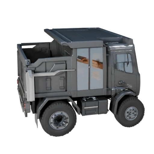Высокополигональный самосвал 3D модель для студийных рендеров - PBR