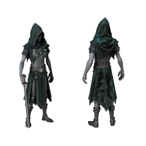 Темное фэнтези ВРАГ Культист Персонаж Модель - с ригом