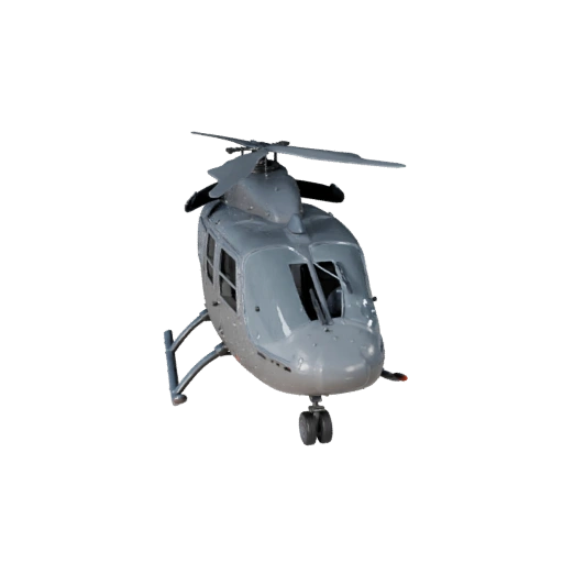 Высокополигональный вертолет 3D модель для студийных рендеров - PBR