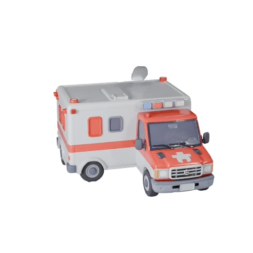 3D модель скорой помощи для Blender - готовый к рендерингу ассет (Legacy)