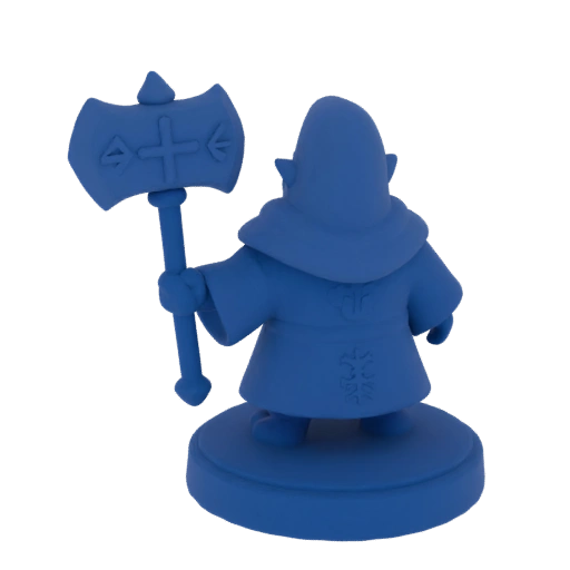 Фэнтези гном клирик миниатюра STL - Атака