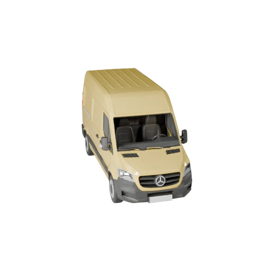 Низкополигональный фургон 3D модель для Unity и Unreal PBR Asset (Legacy)