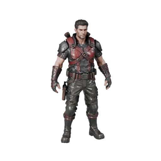 Реалистичная закаленная в боях модель персонажа - с ригом