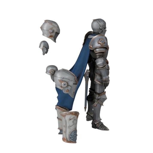 Фэнтезийный модель персонажа Рыцарь Кобальта - с ригом