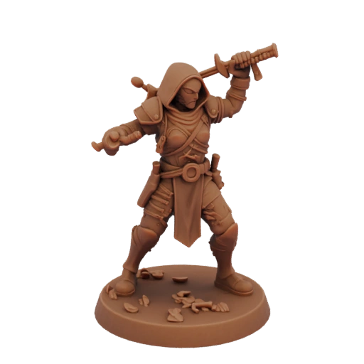 Printable Rogue Assassin Presupported | STL Print Asset