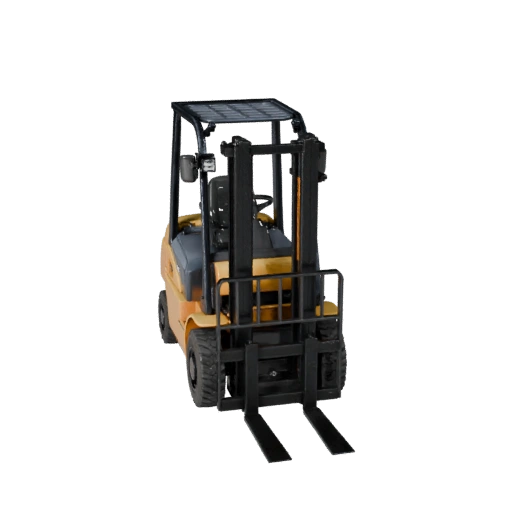 Готовый к игре 3D модель погрузчика для использования в реальном времени, актив PBR