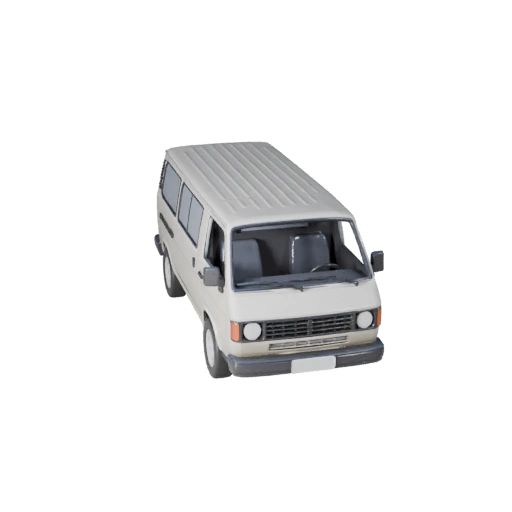 3D модель ретро фургона для Unreal Engine - Готовый игровой ассет