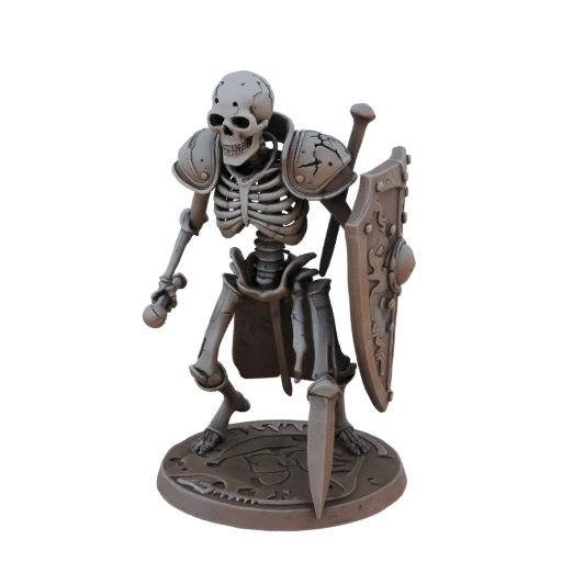 Миниатюра лучника-скелета в стиле темного фэнтези STL - Рой