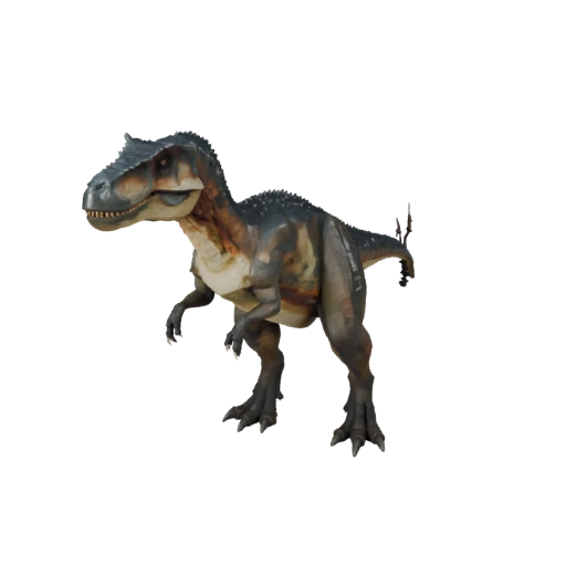 Низкополигональный 3D модель Аллозавра - Игровой ассет для Unity с FBX | PBR