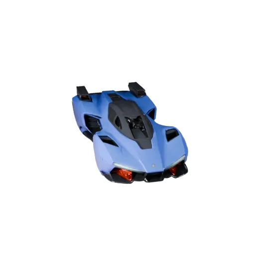 3D модель Sci Fi Car, вид в игровом окне в три четверти, готовый к использованию в Unity ассет транспортного средства с футур